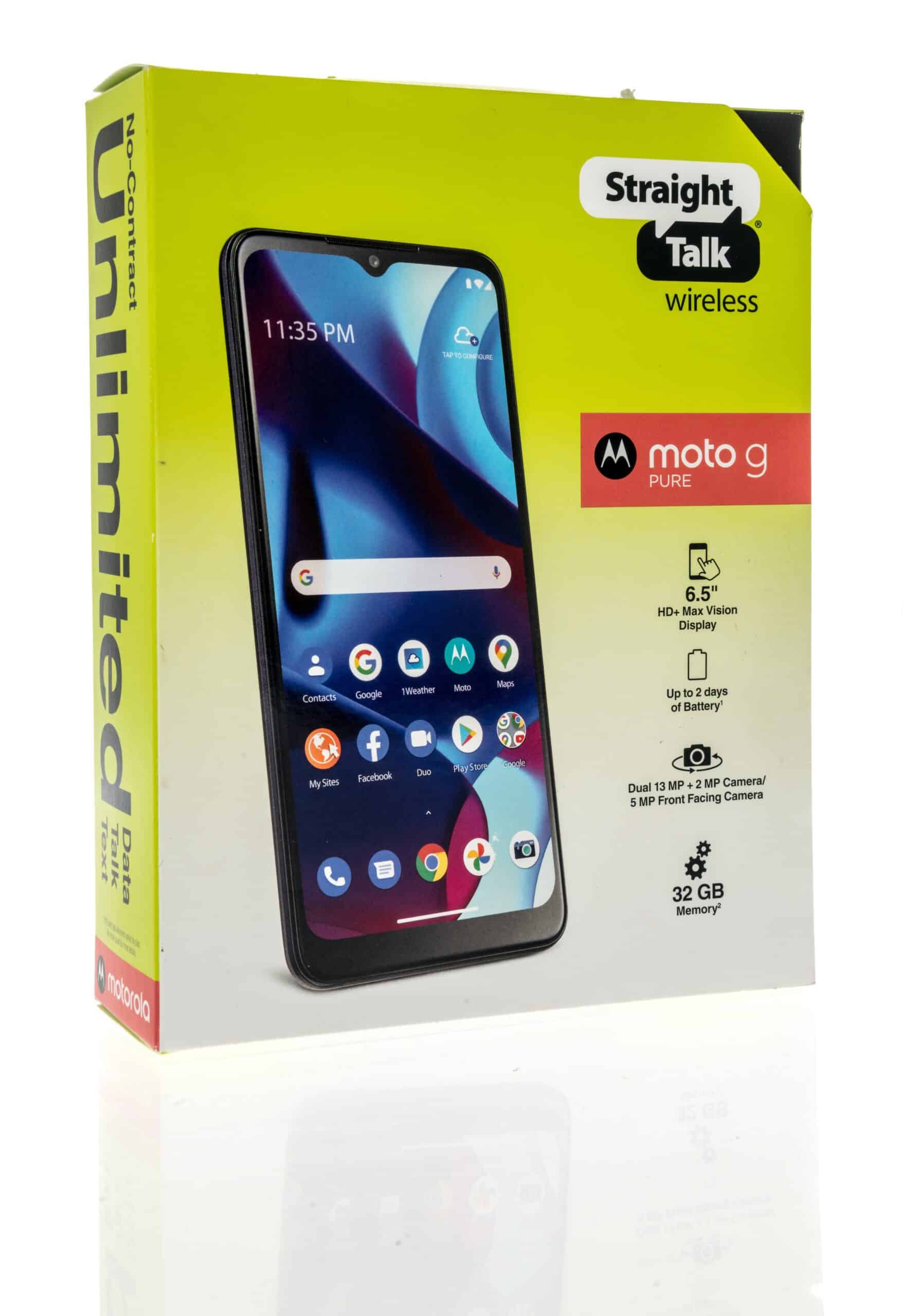 new Straight Talk locked Moto G phone