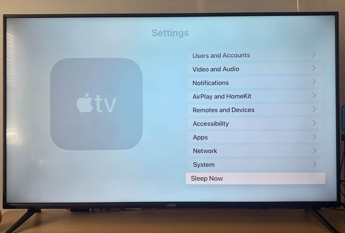 Turn off Apple TV