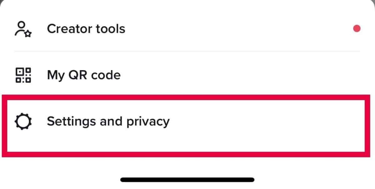 select settings and privacy