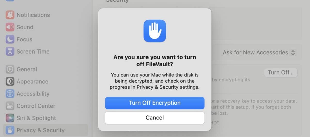 MacOS FileVault Encryption confirmation
