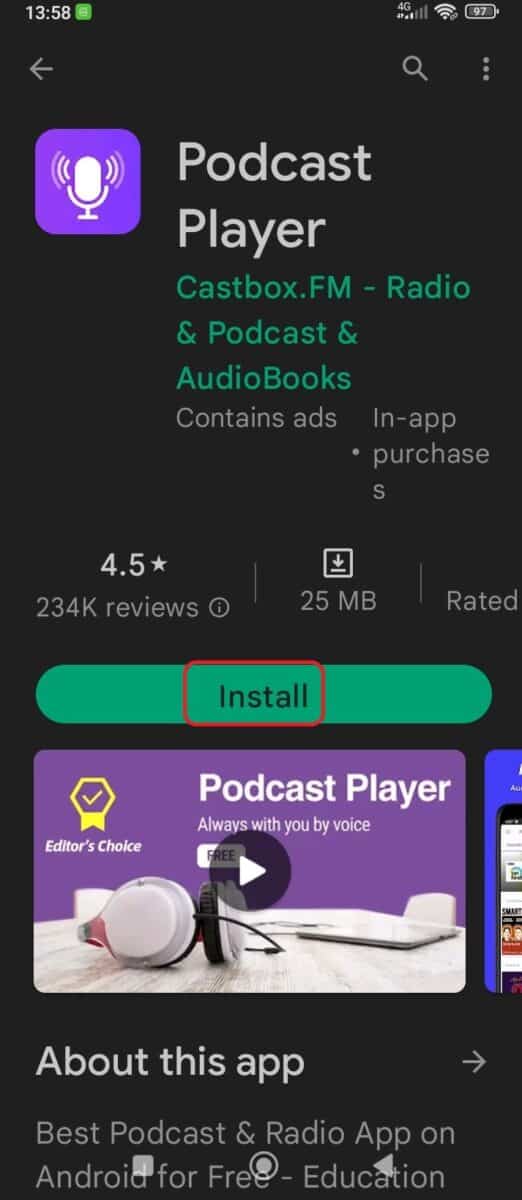 Listen to Podcasts Android