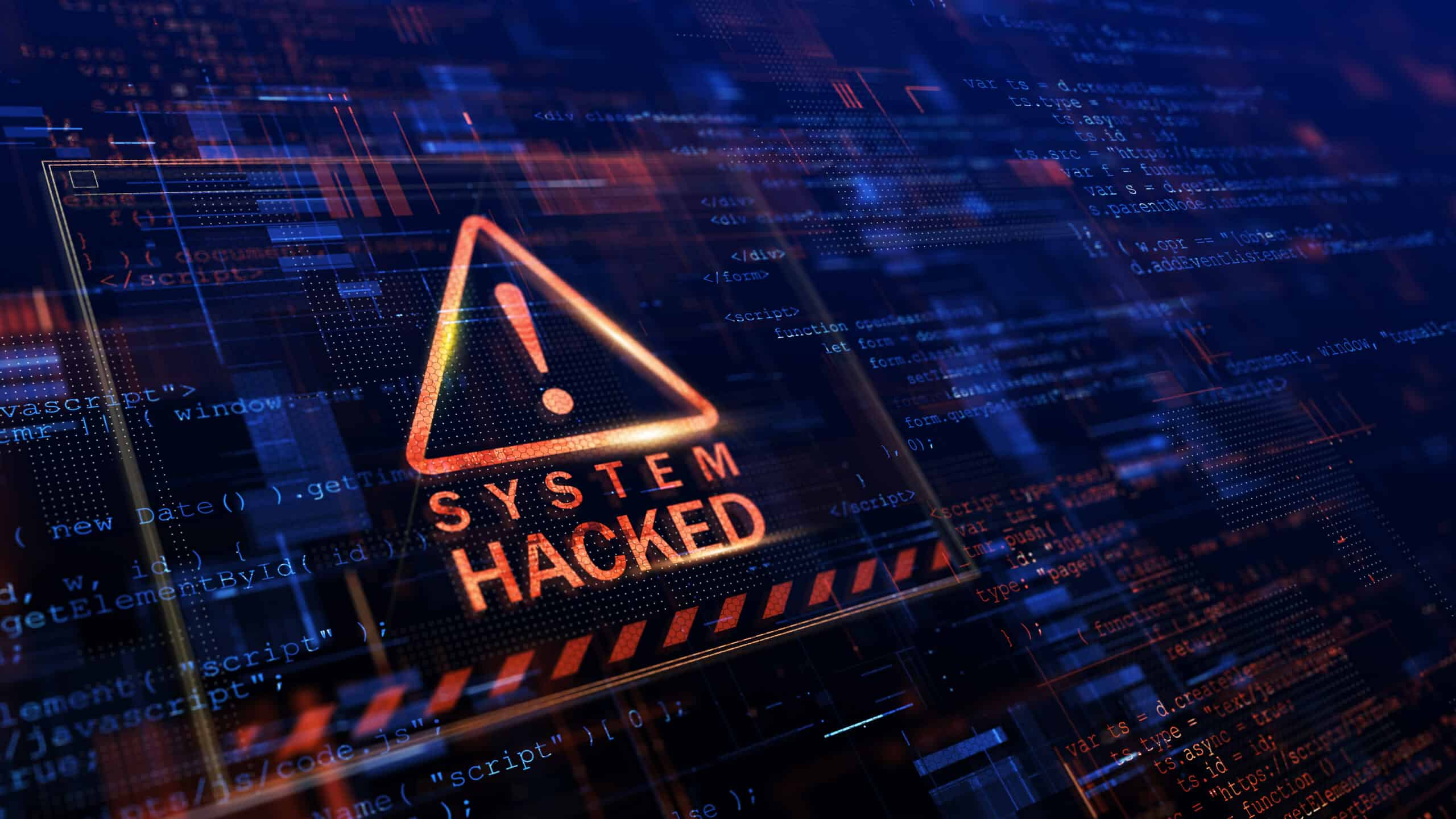 system hacked malware cybersecurity data security ransomware