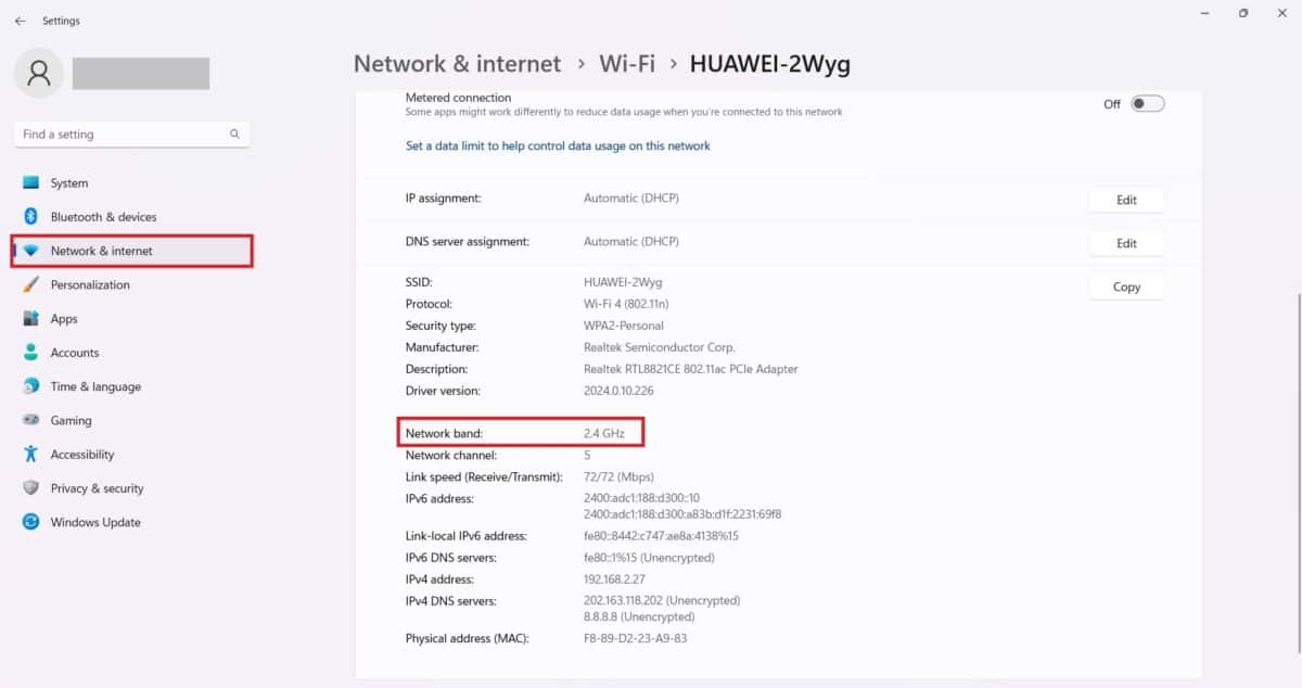 Wi-Fi 2.4 or 5Gz