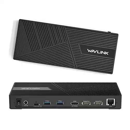 WAVLINK Displaylink Docking Station 3 Monitors for MacBook M1/M2/Windows, 100W Laptop Charge, Triple 4K@60Hz (Dual DisplayPort, HDMI), Ethernet, Audio