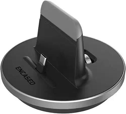 Encased USB-C Dock - Wired Charging Stand, Charger Base for Type C Android and iPad Models - Supports Super Fast Charging and Data Sync (Case Compatible)
