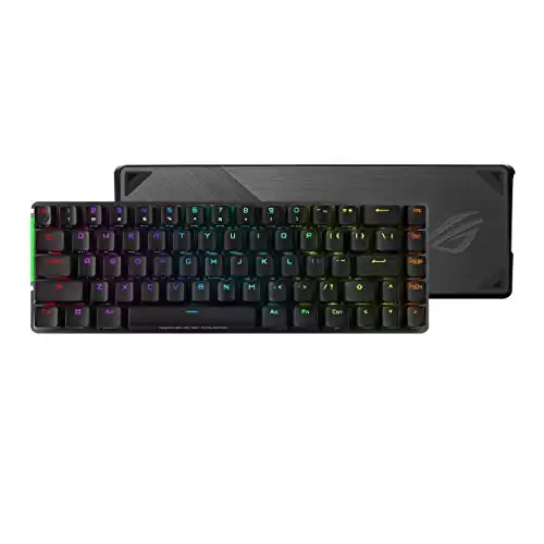 ASUS ROG Falchion NX 65% Wireless RGB Gaming Mechanical Keyboard | ROG NX Red Linear Switches, PBT Doubleshot Keycaps, Wired / 2.4G Hz, Touch Panel, Keyboard Cover Case, Macro Support