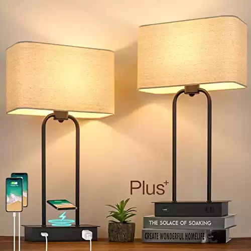 BrightHome Wireless Charging Table Lamps
