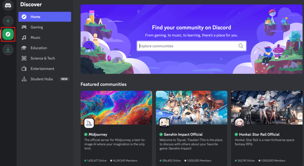 Join Discord server