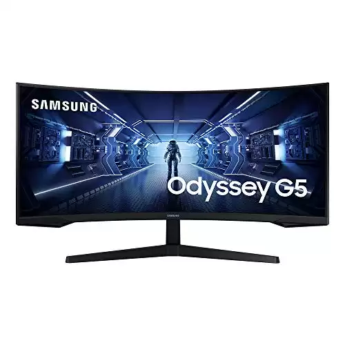 SAMSUNG 34-Inch Odyssey G5 Ultra-Wide WQHD Gaming Monitor