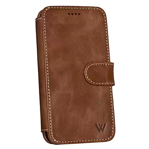Wilken iPhone 13 Pro Leather Wallet Case with Detachable Magnetic Phone Case | Compatible with MagSafe