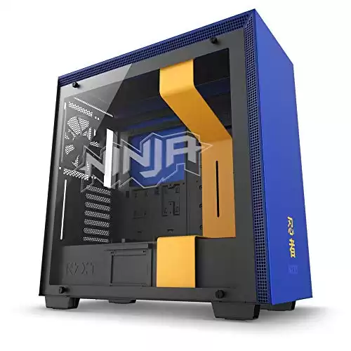 NZXT H700i - Licensed Ninja Edition - ATX Mid-Tower PC Gaming Case - Radium-Etched Ninja Logo - RGB and Fan Control - Enhanced Cable Management System – Water-Cooling Ready - 2018 Model