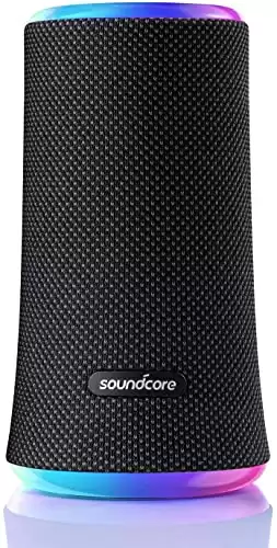 Anker Soundcore Flare 2 Bluetooth Speaker with 360° Sound, PartyCast Technology, Adjustable EQ, 12 Hour Playtime, IPX7 Waterproof Wireless Speaker for Outdoor, Beach, Backyard Party (Renewed)