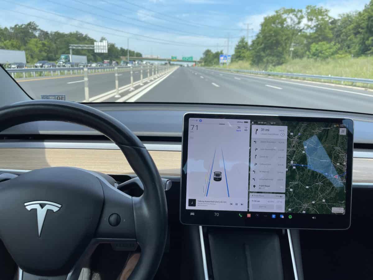 Tesla Model 3 Interior with Autopilot