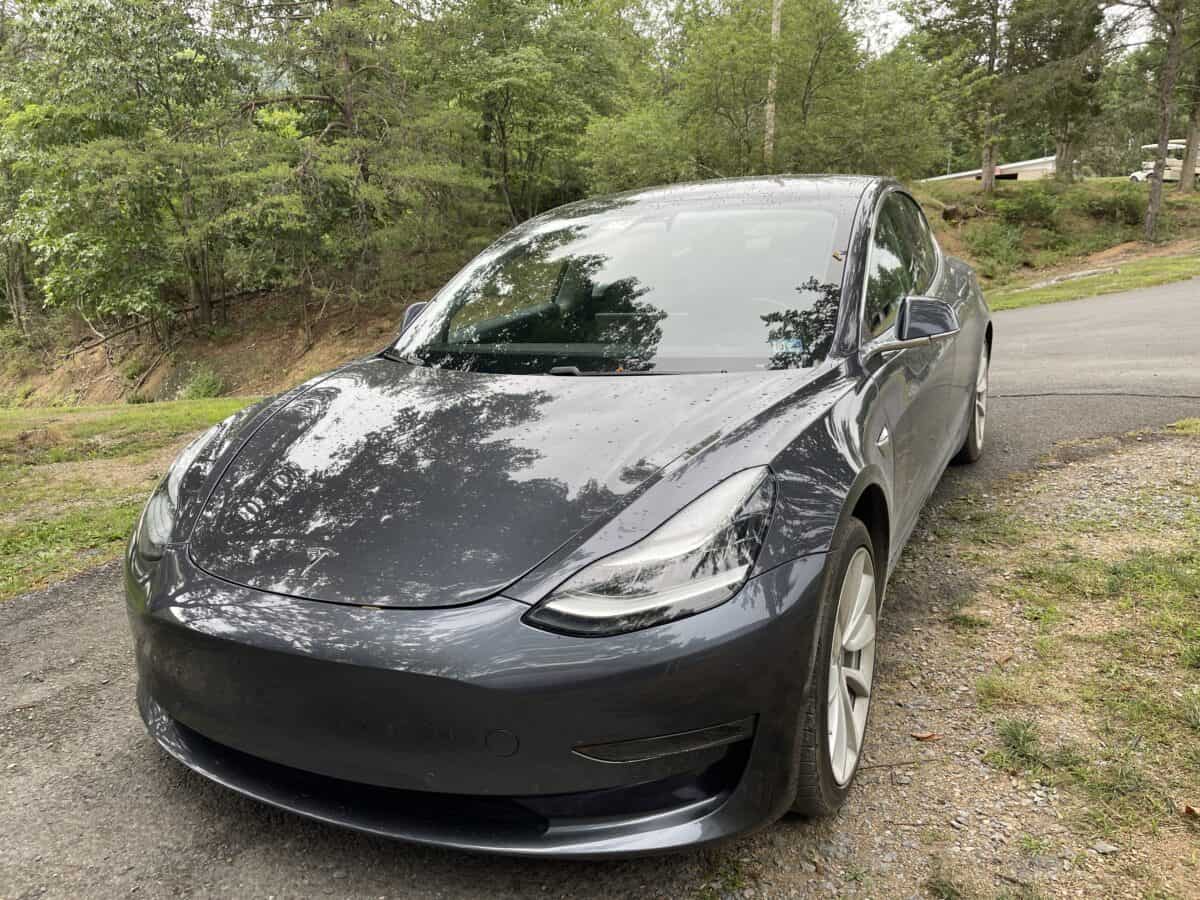 Tesla Model 3 hood and front