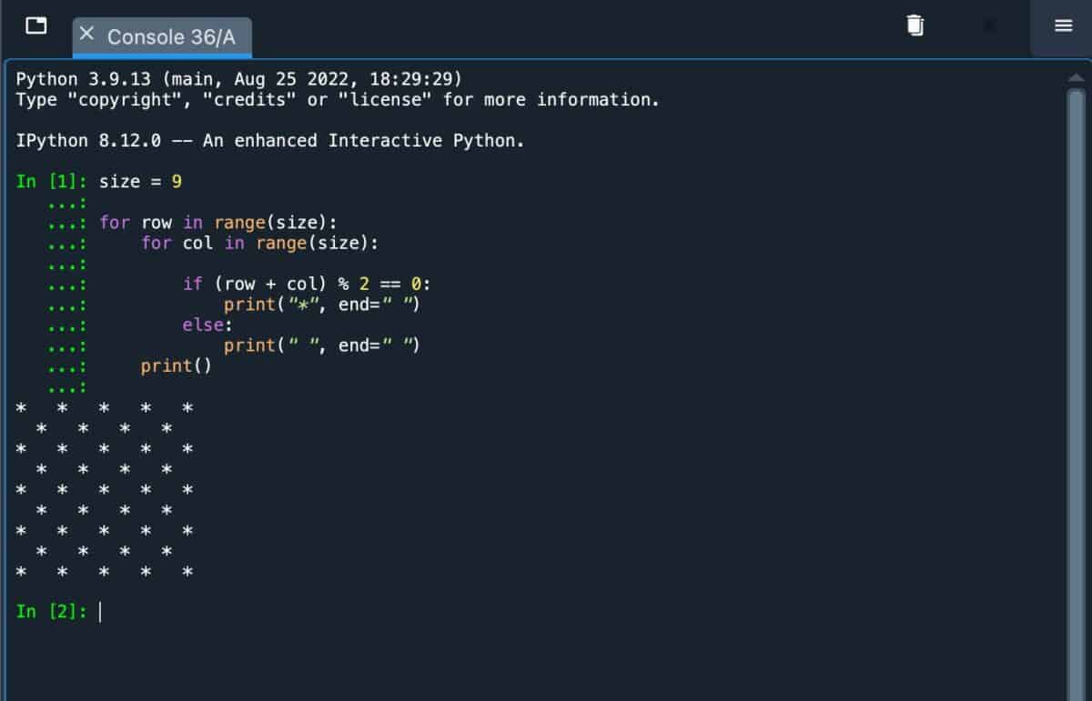 Chessboard with Python