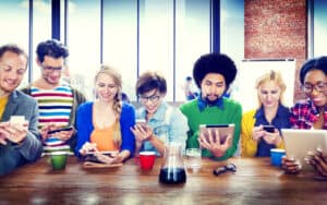 Diverse People Digital Devices Wireless Communication Concept