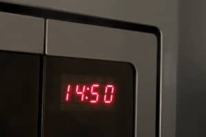 digital clock on microwave