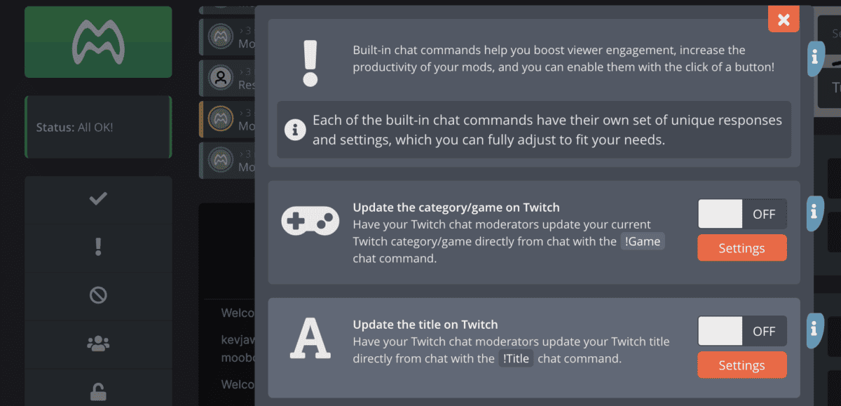 Custom chat commands for your Twitch chat bot