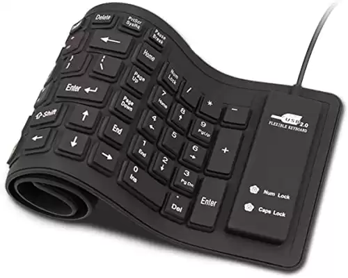 sungwoo Foldable Silicone Keyboard USB Wired Waterproof Rollup Keyboard