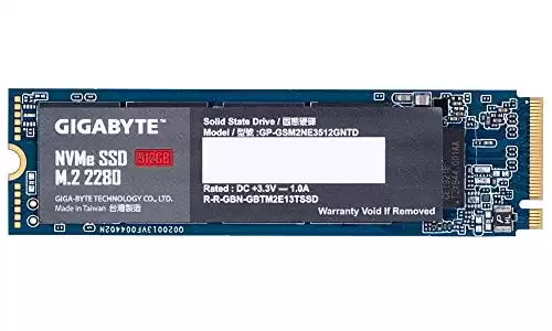 Gigabyte NVMe 1.3/ M.2/ PCIe 3.0x4/ 512GB SSD