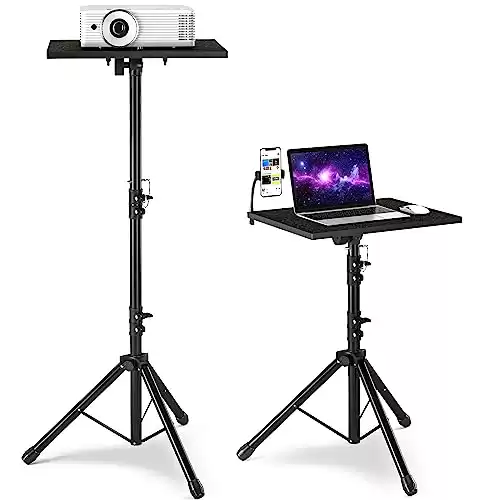 DECOSIS Projector Stand Tripod with Enlarged Tray