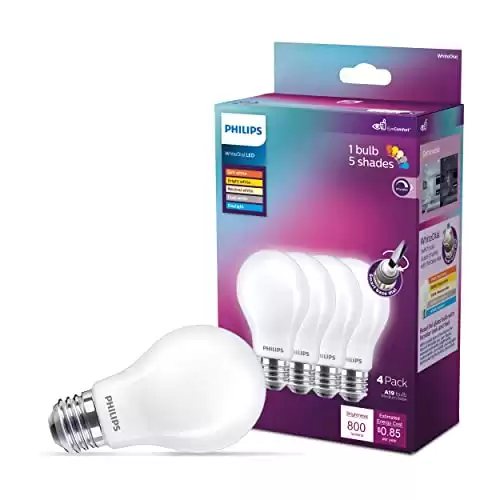 Philips LED White Dial Flicker-Free Frosted Dimmable Lights