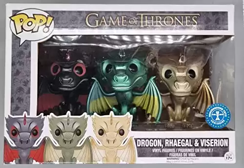 Game of Thrones Funko Pop! Metallic Dragon 3pc Pack