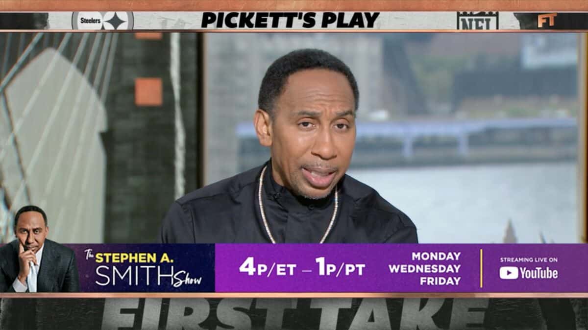 Still of Stephen A. Smith on First Take.