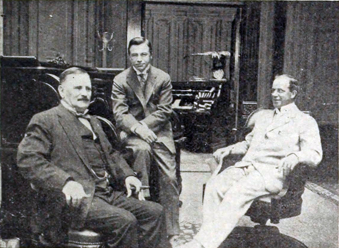 'Les Miserables' (1909) director J. Stuart Blackton with associates.