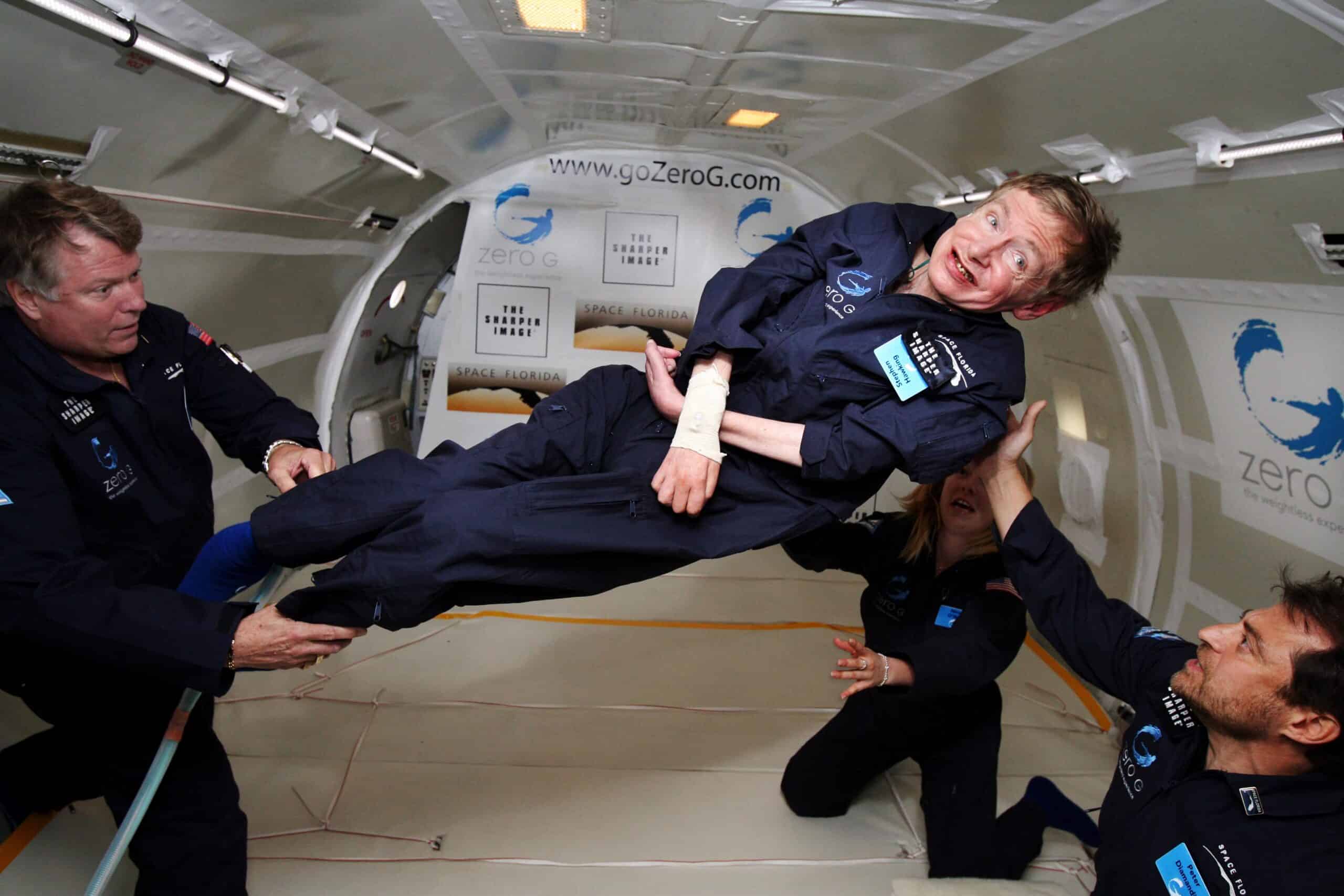 Stephen Hawking experiences weightlessness as he floats inside a 727 that allow passengers to experience brief periods of reduced gravity. Was Stephen Hawking IQ the highest IQ ever?