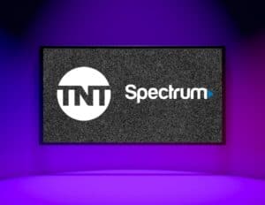 TNT logo next to Spectrum logo on TV.