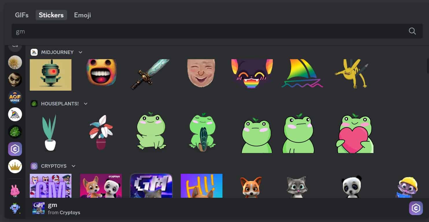 Animated Discord Stickers