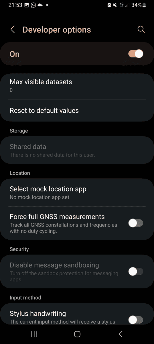 Mock location app selection on android