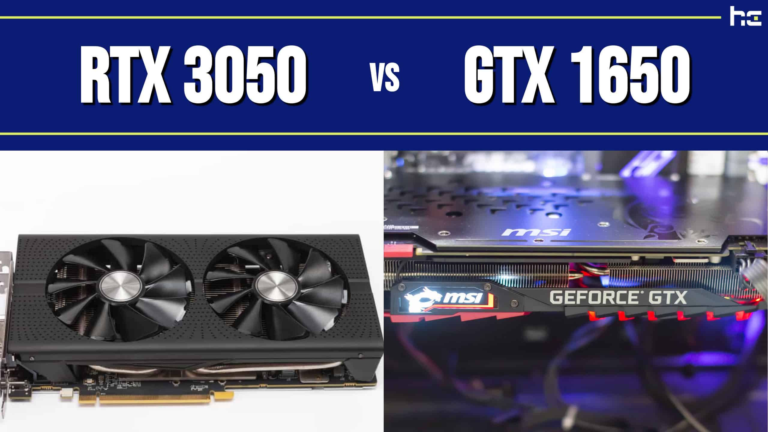 featured image for RTX 3050 vs GTX 1650