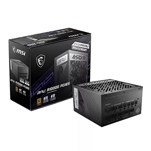 MSI MPG A1000G PCIe 5 and ATX 3.0 Gaming Power Supply