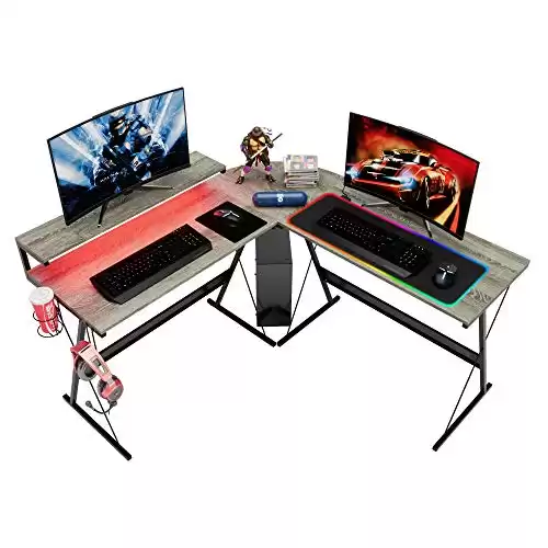 Bestier 55 Inch L Shaped Gaming Computer Desk