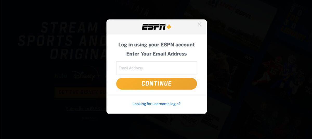 How to sign sale in to espn plus