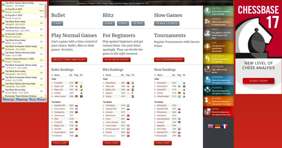 ChessBase 13, Compatibility Database