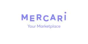 Mercari logo upon opening app.