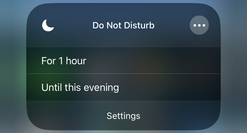Do Not Disturb options on iPhone.
