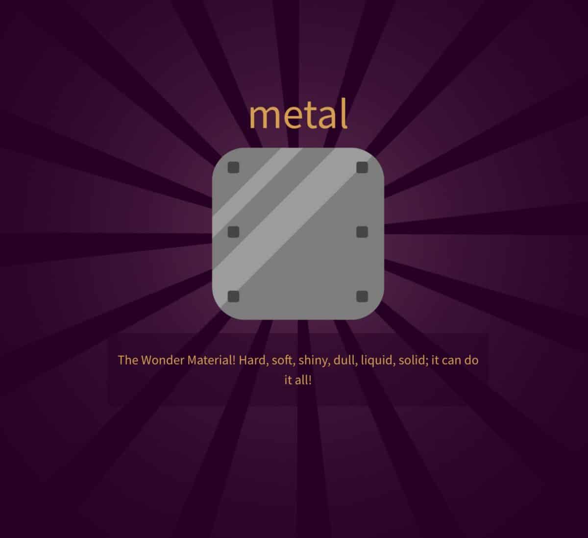 Metal in Little Alchemy 2.