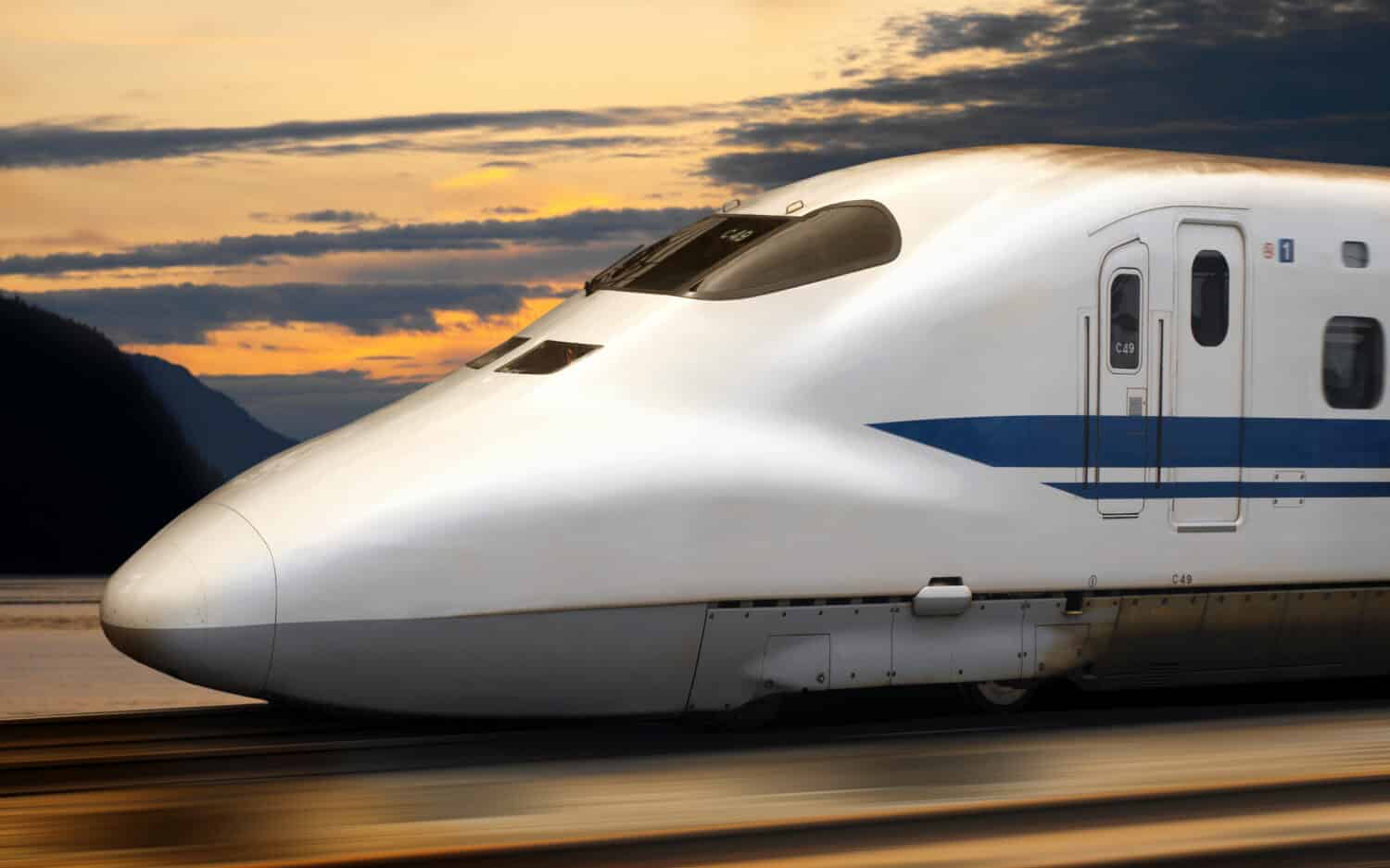 Shinkansen Bullet Train in Japan. The Shinkansen is a network of high-speed railway lines in Japan. Since the initial Tokaido Shinkansen opened in 1964 with running speeds of 210 km/h (130 mph).