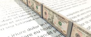 paywall dollar bills on article publication