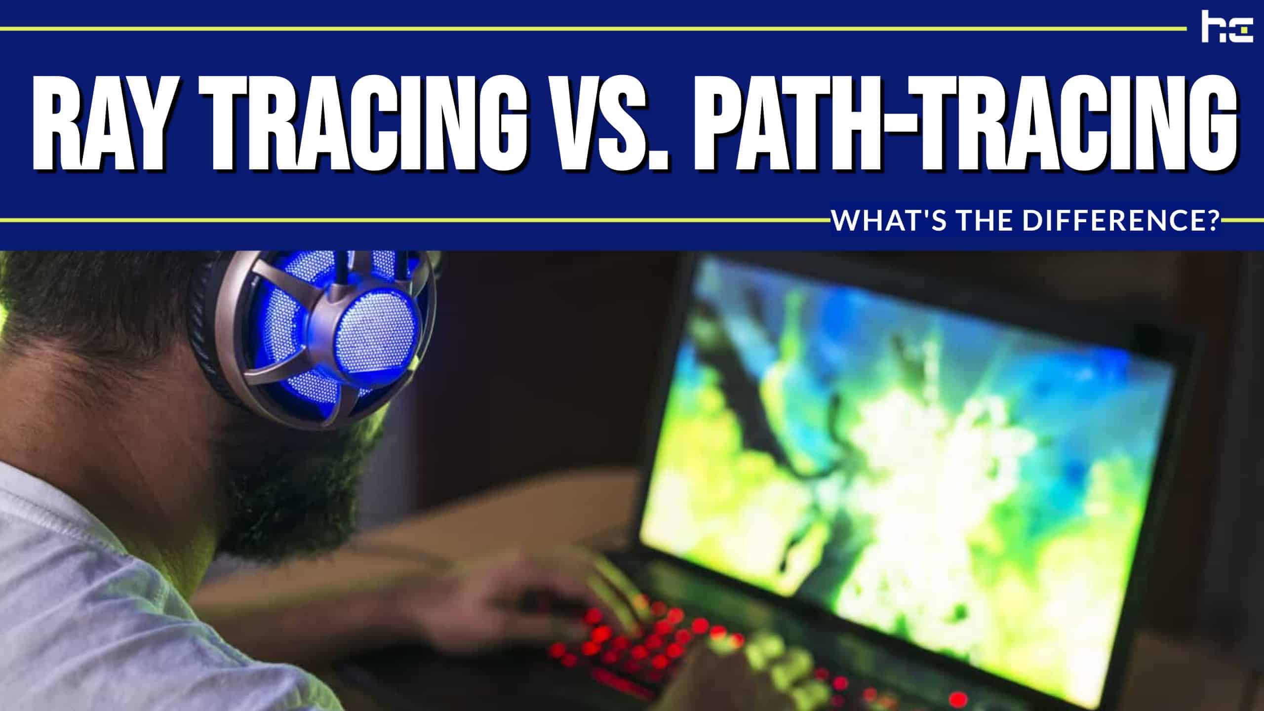 Ray Tracing vs. Path-Tracing infographic