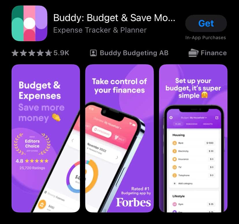 Buddy app in App Store.