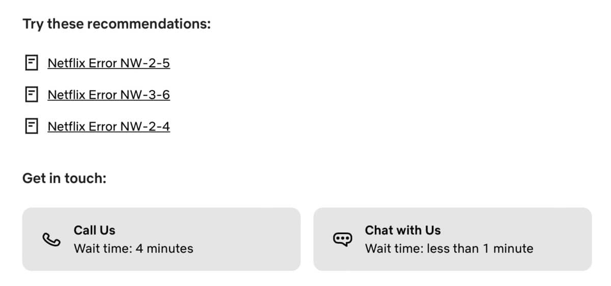 Netflix error code NW-2-5 
