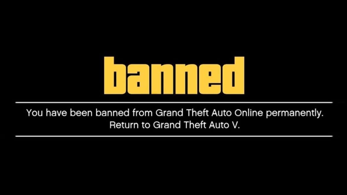 Banned screen on GTA Online.