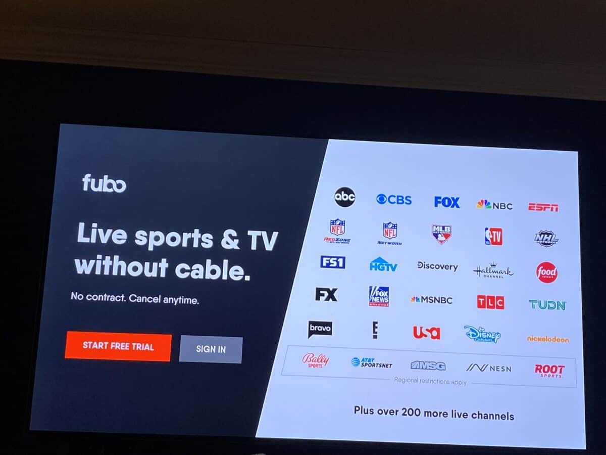 Fubo tv best sale lg content store