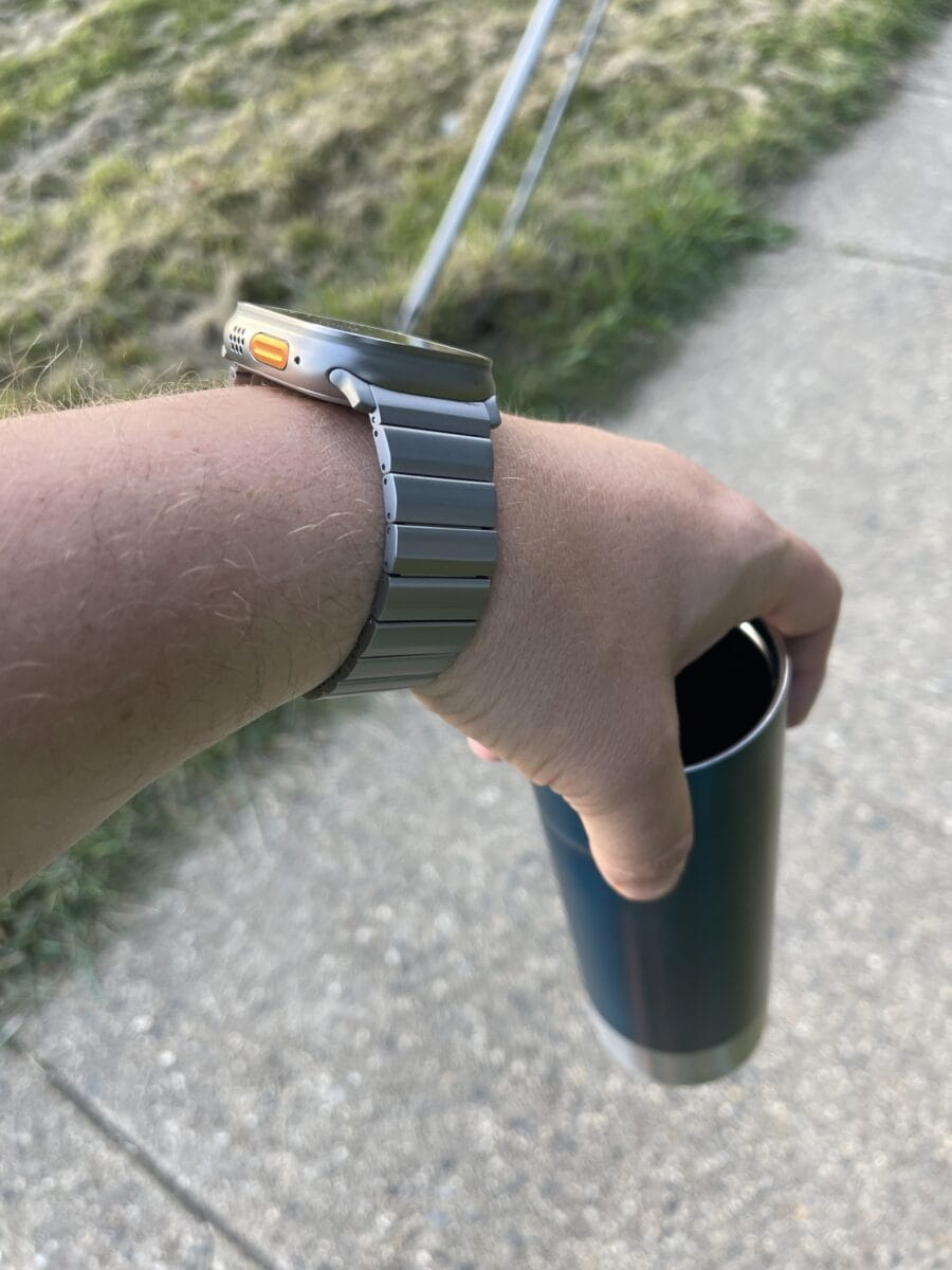 Wearing the Titanium Band from Nomad