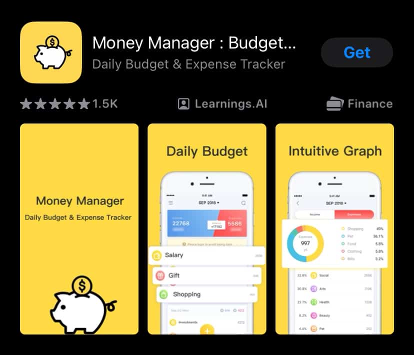 Money Manager app in App Store.